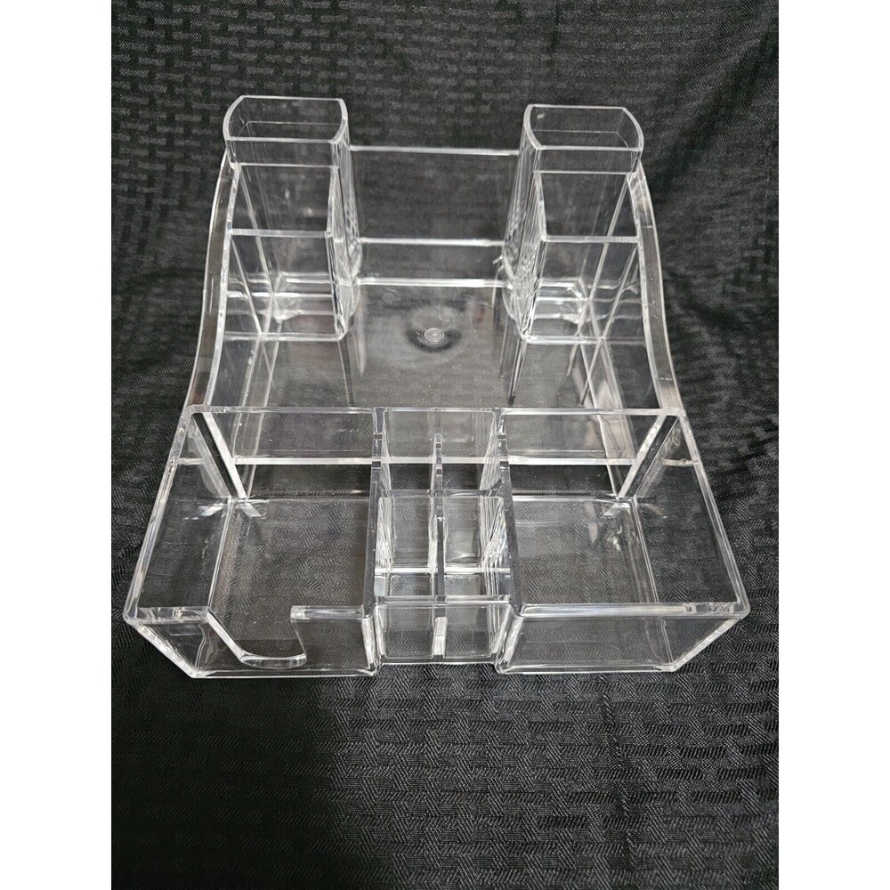 Caboodles Twin Tower Clear Acrylic Make Up Cosmetic Tray